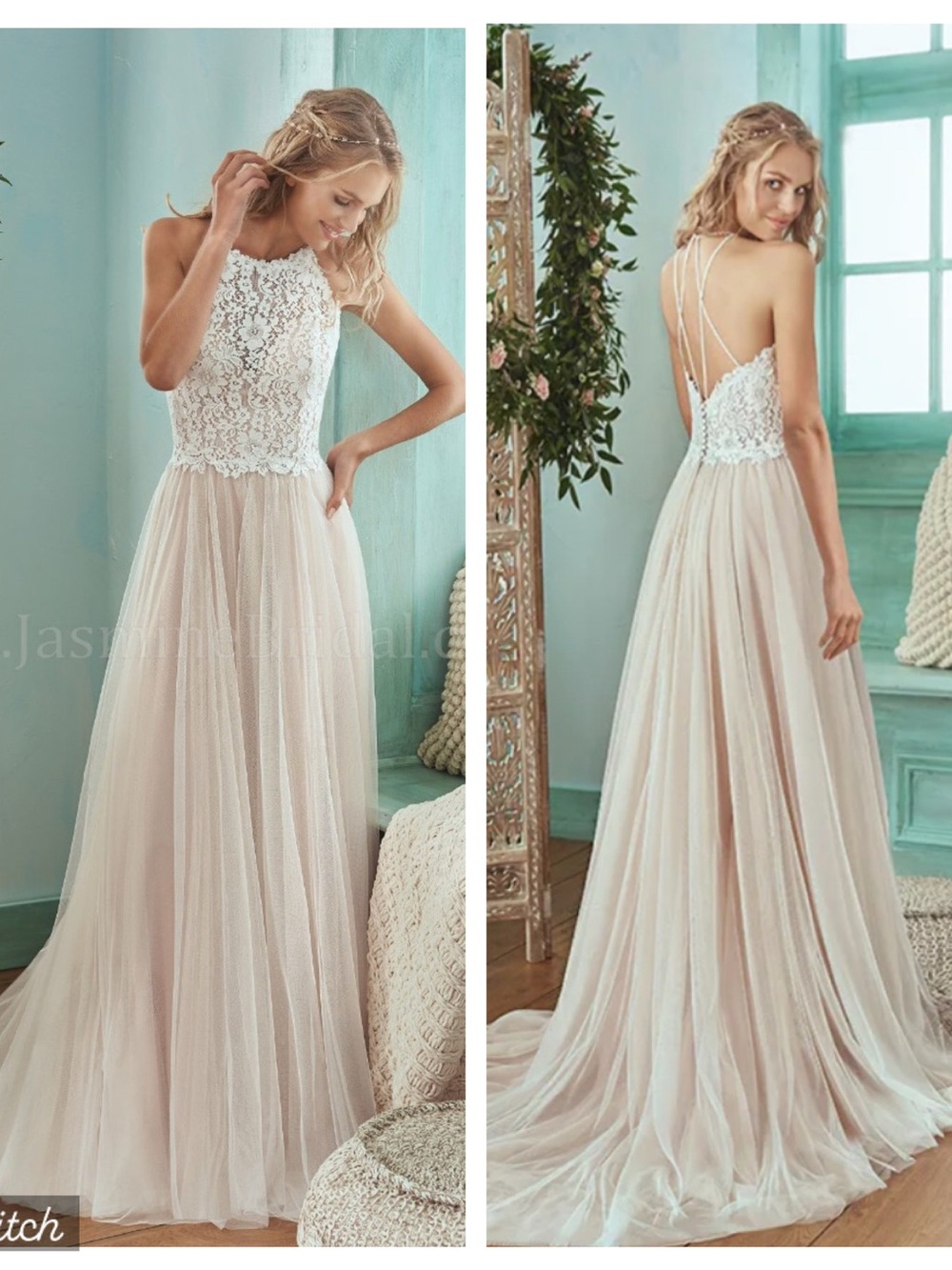 Stunning Jasmine English Net Wedding Gown